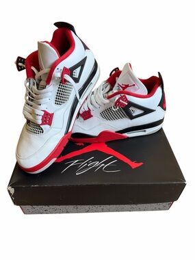 Nike Air jordan 4 Retro Fire Red 2020 DC7770-160 White Black Grey Men’s 13 w/Box